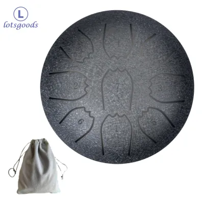 Premium Waterproof Rain Drum 4 Inches Steel Tongue Drum with 9 Notes for Meditation Yoga and Outdoor Music Performances