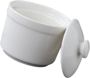 Ceramic Stew Pot Ceramic Stock Pot Seasoning Jar Bowls with Lids Desserts Steaming Cup Steaming Small Cup Soup Tureen s White Oven Birds Nest