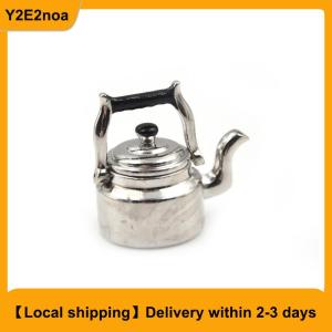 【Local shipping】 1 12 Dollhouse Miniature Tea Kettle Tea Pot Pretend Play Furniture Toys