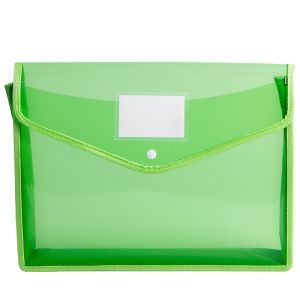 ROBERTA Waterproof Portable With Label Pocket A4 Snap Button Plastic File Envelopes File Bags Stationery Cases Folders Organizers