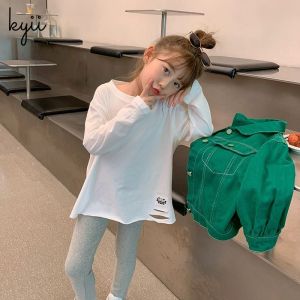 KYII baby Korean children fashion long-sleeved Round-neck girls Casual Top kyii0091