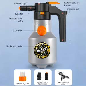 [SG Ready Stock]Portable Electric Car Foam Sprayer 3L Large Capacity Foam Mist Spray Bottle For Gardening House