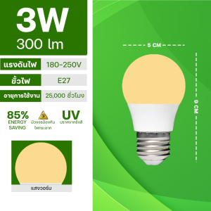 หลอดไฟ LED หลอดไฟประหยัดพลังงาน ไฟLED ใช้ขั้วE27 5W 7W 9W 13W 15W 18W 24W พร้อมส่ง