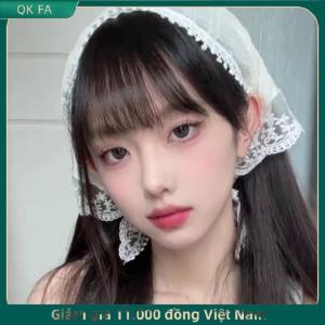 QK FA ✨ Phong Cách Pháp Ren Hoa Mô Hình Tam Giác Khăn Headband Lolita Khăn Lụa Mũ Khăn Turban Phụ Kiện Tóc Thời Trang Của Phụ Nữ