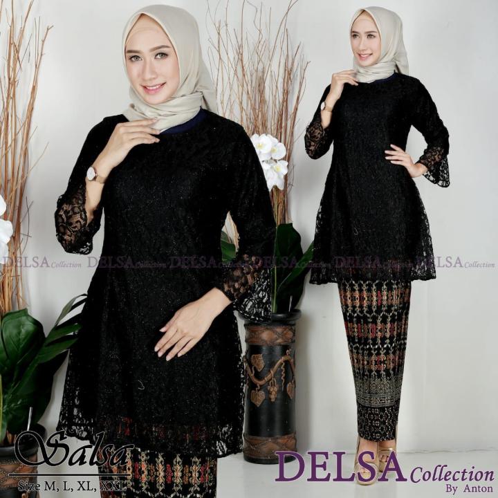 setelan Kebaya brokat modern /kebaya brukat dahlia 2/baju brukat