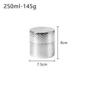 ADAM Thép không gỉ Hộp đựng trà Chống ẩm Có thể xếp chồng lên nhau Hộp đựng thực phẩm Cao cấp Nắp đôi Hộp kín khí Matcha