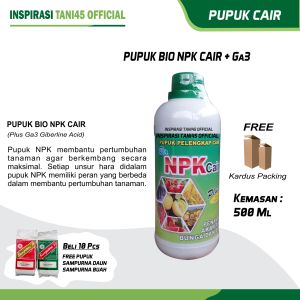 Bio NPK Plus Ga3 500 ml/Pupuk Bio NPK Cair 500 ml/Bio NPK Cair 500 ml