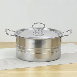 หม้อต้มสแตนเลส 24 ซม.มีฝาปิด