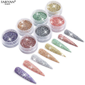 8Pot Nail Art Glitter Powder Mixed Color Nail Sequin Rhinestone Powder Set 3D DIY Decors Manicure pedicure accessories