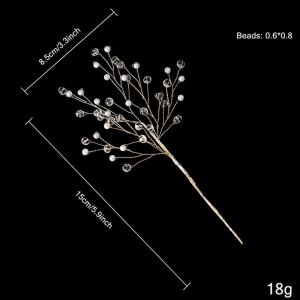 COMEMECO Transparent Bead Crystal Tree Branches Pentagram Shape Glitter Finish Christmas Tree Ornament Lifelike Sparkling Effect Pentagram Tree Branches Christmas Tree Decor