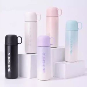 GAOSU ฟองน้ำ ถ้วยฉนวน แฟชั่น ความจุขนาดใหญ่ ขวดน้ำ แบบพกพา 500มล แก้วกาแฟ นักเรียน