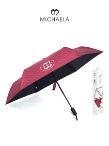 MICHAELA Automatic Umbrella with Safe Lock Cat-Head Checkered Print Folding UV Umbrella UM5550000 CE