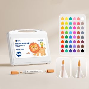 TINGTIAN Archival Ink 24/36/48/60/80 Colors Art Marker Pens Hook Liner Fineliner Drawing Dual Tip Brush Acrylic Paint Marker Signature Pen White Ink Child Painting Graffiti Pens Artists