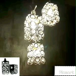 LAMPU GANTUNG HIAS KOTAK CRISTAL DAN BULAT MERCON MURAH