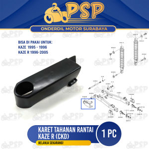 Karet Tahanan Rantai Kaze - Bantalan Penahan Peredam Setelan Rante Swing Arm Kawasaki Kaze R CKD