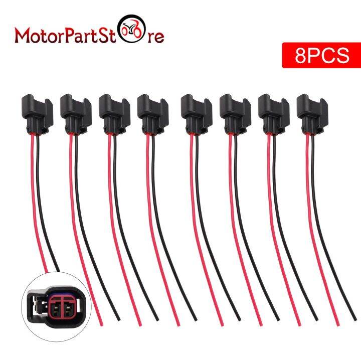 EV14 Fuel EV6 Injector Connector Pigtail Wiring Plugs Socket Clips For ...