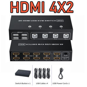 Displayport HDMI KVM Switch dual monitor 4X2 2X2 HDMI Displayport USB KVM Switch Dual Display DP HDMI USB Switch KVM Switcher