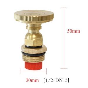 หัวพ่นละอองน้ำ หัวพ่นยา หัวทองเหลือง 8 รู พร้อมนิปเปิ้ล 1/4x1/2นิ้ว +กรอง+โอริง ใช้ได้กับข้อต่อ4 หุน หรือ 1/2นิ้ว