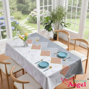 Table Cloth Linen Luxury Fabric Oil or Stain Resistant Waterproof Decorative Cover Kitchen B-279