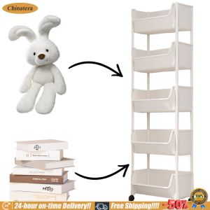 Plastic Cart with Wheels for Kitchen and Office Storage Durable and Easy to Clean Rolling Organizer