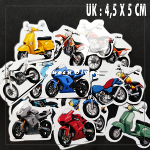stiker motor unik gambar motor isi 15 pcs cute untuk hiasan sticker gambar motor balap