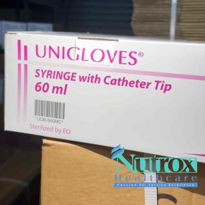 Unigloves 60ml/cc Sterile Syringe with Catheter Tip – Box of 25’s