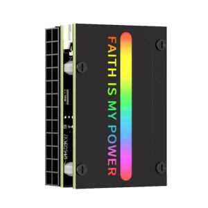 Color Illuminated Right Angle Motherboards Adapter 24Pin Connecting Multicolor Lighting For Organized PC Wiring