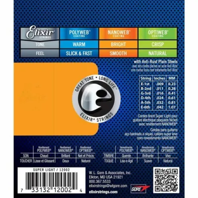 Senar gitar Elixir Strings Listrik electric Polyweb import murah Jl22