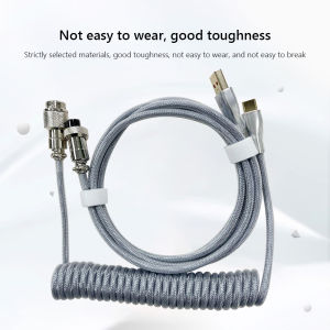 Computer Mechanical Keyboard Type-C USB Aviator Cable Spring Aviation Coil Cord