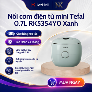 Nồi cơm điện tử Mini Tefal Pop 0.7L RK535 | RK5354Y0 | RK535AY0 | RK535TY0 | RK5352Y0 - Bảo hành 24 tháng