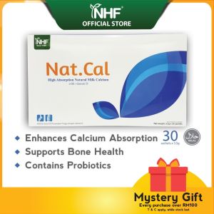 NHF Natural Calcium NatCal Worlds Best Calcium Supplement + Magnesium D3 (5g x 30 Sachets)