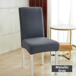SEMATTI Universal Dining Table Chair Cover High Elastic Non-slip Chair Dustproof Cover Durable Jacquard Seat Slipcovers for Dining Room Home Decor
