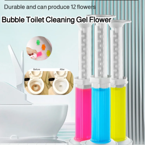 Blue Bubble Toilet Cleaning Gel Flower Fresh Bathroom Freshener Flush Water Perfume 除臭去味马桶小花