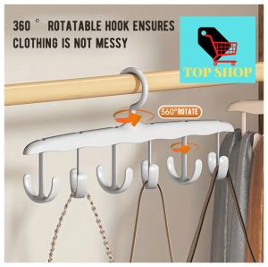 TOP SHOP 1pcs 12Hooks Hanger Storage Space Saving Clothes Bra Non-Slip Multi-Functional Hanger