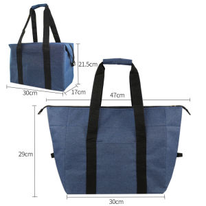 【SG】Reusable Insulated Bag Picnic Bag Grocery Cooler Food Bags  With Zipper For Shopping Travel Picnic Lunch Frozen Cold Hot Foods