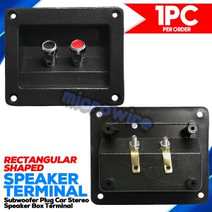 MW 1PC Rectangular Subwoofer Terminal Cup – Car Stereo Speaker Box Plug