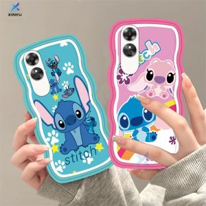 (Lokal Ready) Xinyu Casing hp OPPO Reno 8T 4G Reno 6 5G Reno 5 Reno 5F Reno 4F Penutup Casing Ponsel TPU Tepi Gelombang Jahitan Kartun Soft Silicone Kesing Case