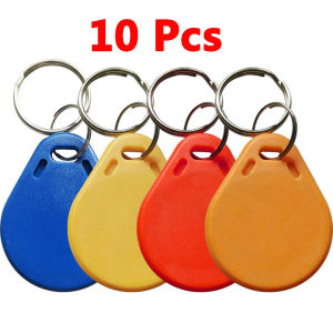 [Ready Stock]10Pcs RFID Tag Access Control Cards 13.56Mhz IC GEN1/UID Chip Support Read-write With Keychain
