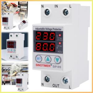 80A 220V Adjustable Voltage Protector Din Rail Dual Display Limit Over Current Protection Over Under Voltage Protective Device