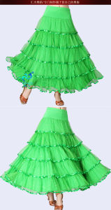 ali9 Chinese Standard Dance Modern Dance Sequined Large Swing Dress Dance Skirt Comition Performance Costume Ballroom Dance Long Skirt Skirt