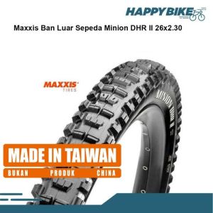 MAXXIS Ban Luar Sepeda MTB Minion DHR II 26 x 2.30 TR Bicycle Outer Tires MTB