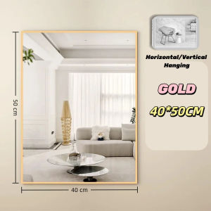 [Warranty] Bathroom Mirror with Organizer Bathroom Mirror Mirror Bathroom Wall with Rack Wall Mounted Square  Mirror Shelf/Mirror Hanging Mirror