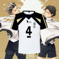 Haikyuu!! Fukurodani Cosplay Costume Short Sleeve T-shirt Akaashi Bokuto Tee Sport Uniform Sportswear Unisex T-shirt Women's T-shirt. 