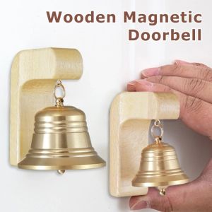 Wooden Magnetic Doorbell–Dopamine Style Wind Chime for Door Bell or Garden Decor Easy Installation