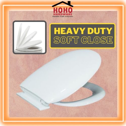 Heavy Duty oval Shape Toilet Seat Cover Soft Close Adjustable Hinge