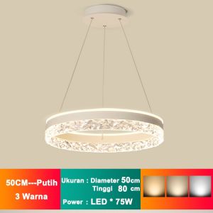 DUNIA LAMPU LAMPU GANTUNG KRISTAL 1 RING LAMPU GANTUNG RUANG TAMU LAMPU GANTUNG LAMPU GANTUNG HIAS KRISTAL LAMPU KRISTAL