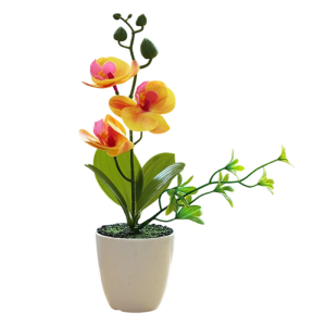 Elegant Silk Orchids Bonsais Arrangement Artificial Floral Home Decoration Centerpieces for Living Room and Bedroom