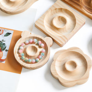 Wood Beaded Bracelet Display Tray DIY Beading Tools Hand Chain Storage Plating Tray