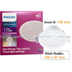 Đèn LED PHILIPS Âm trần Đổi Màu MESON SSW - HÀNG CHÍNH HÃNG - Thay đổi 3 màu ánh sáng với 1 thao tác