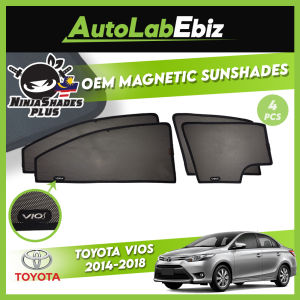 Toyota Vios 2014-2018 NinjaShades Plus OEM Magnetic Car Sunshades (4pcs/set)